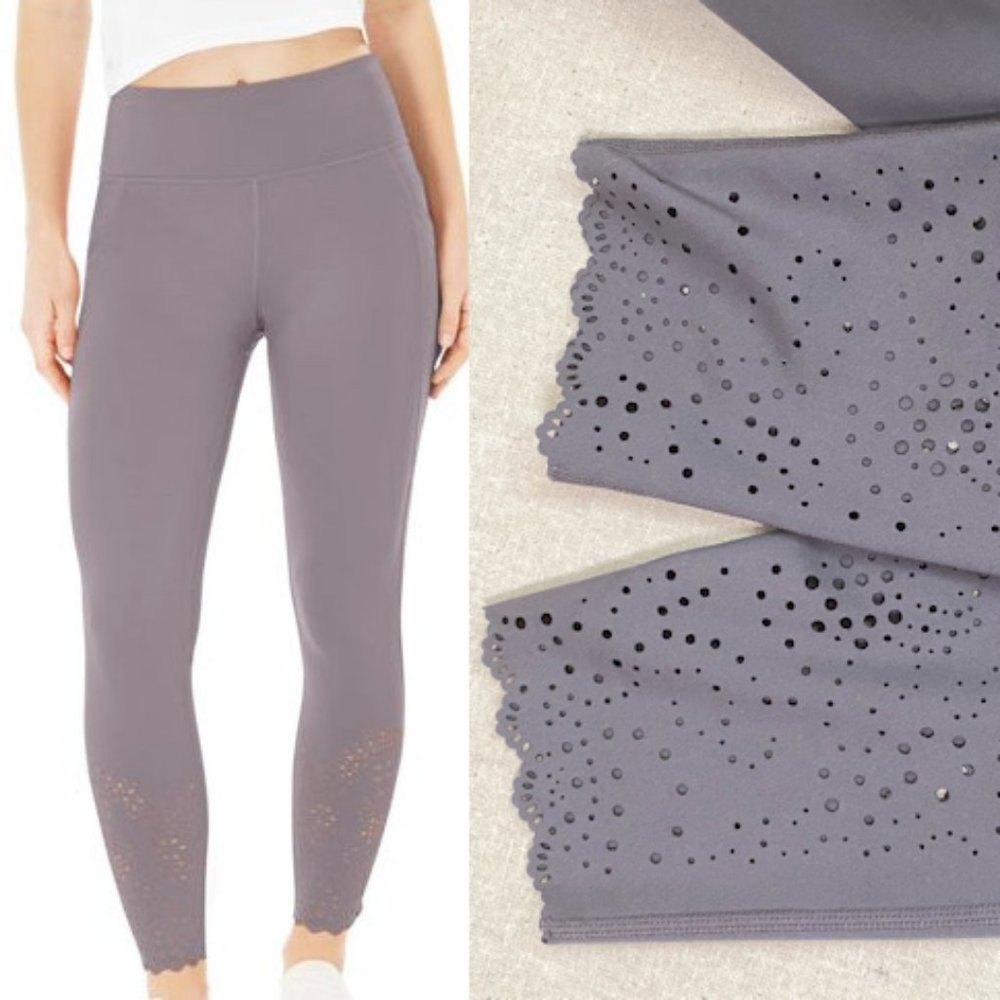 Ideology Leggings Pockets Yoga Running Athletic Sz S Mid-rise Cutouts 3/4 length